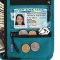 thumbnail image 2 of Escalada 3 uds porta pasaporte de viaje RFID tarjeta de identificación hombro cuello bolsa (azul lago), 2 of 6