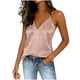 thumbnail image 3 of TaTaai Solid Color Satin Women Camisole Tank Top V Neck Sleeveless Loose Fit Silk-like Soft Non See-through Machine Washable No Fading Casual Fashion Daily Wear Top Gift, 3 of 5