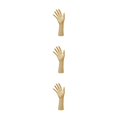 thumbnail image 3 of Wweixi Chic Chain Hand Model Shop Display Holder for Stunning Jewelry Showcase Yellow Skin Color 25.5cm 3Set, 3 of 6
