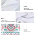 thumbnail image 5 of SKYSONIC 2 PCS Hanging Hand Towels Pink Blue Tribal Geometrical Ethnic Print Hand Dry Towels for Kitchen & Bathroom,Hanging Towel Set with Hanging Loop, 12"x17", 5 of 6