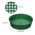 thumbnail image 2 of Uxcell Garden Soil Sifter 7" Dia 1/8" Mesh Screen, 2 Pack Plastic Sand Sieve Sifting Pan Tool, Green, 2 of 6