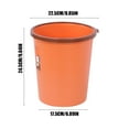 thumbnail image 3 of XYAIYT Portable Plastic Trash Can for Multi Room Use,Easy to Clean Lidless Design,Ideal for Living Room,Bedroom,Office,Kitchen More,Modern Striped Decor,Lightweight and Sturdy(Orange,Medium), 3 of 6