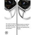 thumbnail image 4 of Luxtrada Adjustable Bands Compatible for Apple Watch Band Series SE/8/7/6/5/4/3/2/1 Stainless Steel Replacement strap iWatch Bracelet with Pendant "42mm/44mm,Silver", 4 of 7
