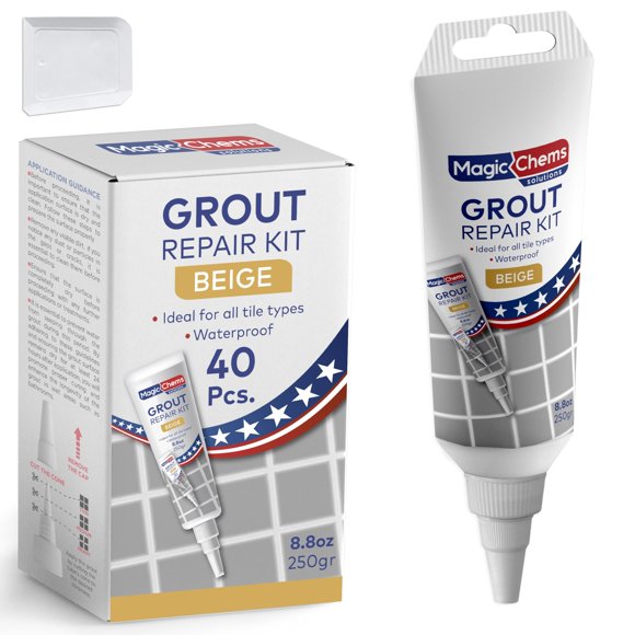Kit de reparación de juntas para azulejos Magic Chems beige 250 g impermeable