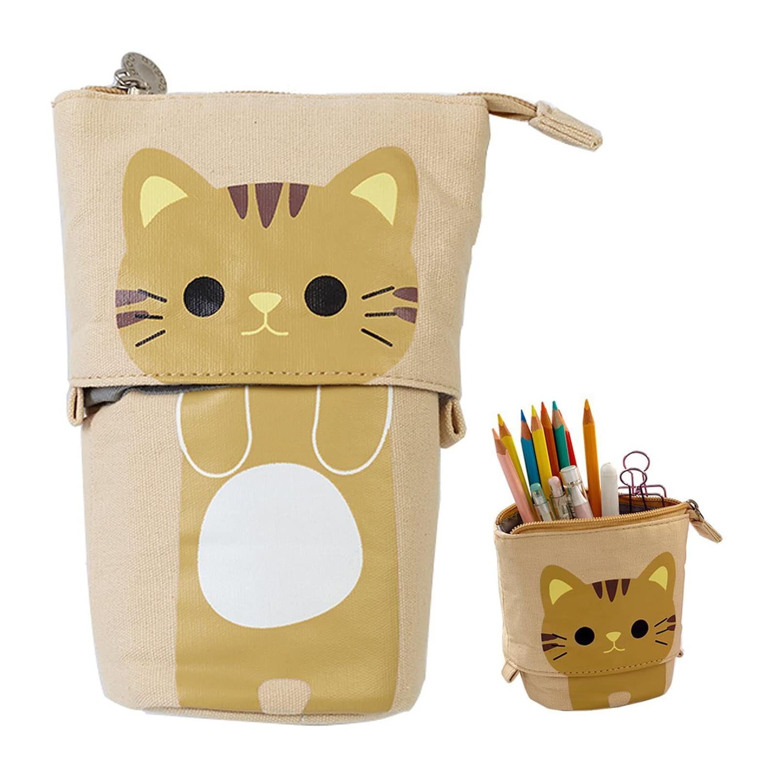 PWFE Cute Pencil Case, Standing Pencil Case, Pencil Case, Cartoon Pen