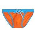thumbnail image 3 of FcBaudy Men's Low Waist Solid Color High Vent Swimming Trunks Underpants Men Pants, 3 of 5