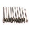 thumbnail image 4 of 10 Piezas Rebabas Carburo Sólido Acero Tungsteno Limas Rotativas Juego Rebabas Diamante, 4 of 7