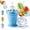 Blue, variant on 2-in-1 Collapsible Silicone Ice Ball Maker Cup,Reusable Portable Ice Sphere Mold with Straw & Lid, Easy Demolding, Leakproof for Coffee, Juice(Blue)