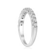 thumbnail image 3 of 1/2ct U Prong Diamond Milgrain Wedding Ring Stackable Deco Band 14k White Gold, 3 of 3