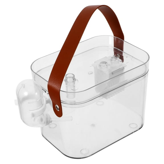 Clispeed Portable Clear Plastic Hamster Carry Cage with Water Bottle for Small Pets