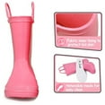 thumbnail image 5 of Kushyshoo Little Big Kids Rain Boots Boys Girls Rose Red Solid Boots Size 5, 5 of 7