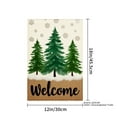 thumbnail image 4 of JOOCAR Welcome Winter Christmas Garden Flag with Pine Trees and Snow for Winter Christmas Home Outdoor Garden Yard Door Decor 12x18 inch, 4 of 5
