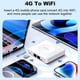 thumbnail image 4 of 4X Enrutador 4G LTE con Módem WiFi 6 y Tarjeta SIM Compatible con 10 Conexiones de Dispositivos. Enrutador Inalámbrico Móvil para Asia, África y Europa., 4 of 8