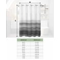 thumbnail image 7 of No Hook Shower Curtains, Black White Ombre Stall Bathroom Curtain with Snap in Liner, Vintage Minimalism Abstract Stripes Waterproof Washable Fabric Bathroom Shower Curtain Sets, 48" x 72", 7 of 7