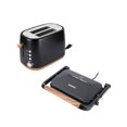 thumbnail image 1 of Combo tostador y parrilla Daewoo Negro con Madera, 1 of 12