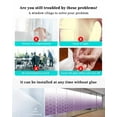 thumbnail image 3 of Window Privacy Film Morocco Purple Stained Glass Window Film Decorative Sun Block Window Cover Abstract Geometric Plaid Retro Gradient Window Clings Static Adhesive Sticker for Bathroom 23.6"x59", 3 of 7