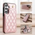thumbnail image 4 of TECH CIRCLE for Samsung Galaxy S25 Flip Wallet Case with 3 Card Slots, RFID Blocking, Kickstand Function, PU Leather Shell Protective Lightweight Case for 2025 Model Galaxy S25 (6.2"), Rosegold, 4 of 9