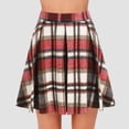 thumbnail image 2 of Red Plaid for Women Mini Short Skirt Ladies Zip Up 2026 Clothing Trendy Country Concert Y2K XL, 2 of 9