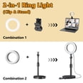 thumbnail image 6 of KALCINTY Ring Light with Stand, 6‘’ Ring Light for Computer and Laptop Monitor Clip on, Desk Ring Light for Remote Working, Zoom Call, Live Streaming and Video Conferencing, 6 of 7