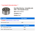 thumbnail image 2 of Rear Wheel Bearing - Compatible with 2005 - 2015 Hyundai Tucson 2006 2007 2008 2009 2010 2011 2012 2013 2014, 2 of 2