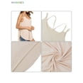 thumbnail image 7 of BadPiggies Women Flowy V Neck Sleeveless Tank Tops Summer Sexy Casual Double Spaghetti Straps Camisole Vest (2XL, Beige), 7 of 7