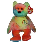 Ty Beanie Baby: Peace the Neon Bear | Stuffed Animal | MWMT