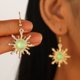 thumbnail image 3 of Pendientes Colgantes Llamativos Girasol para Mujer (oscuro) Verde, 3 of 9