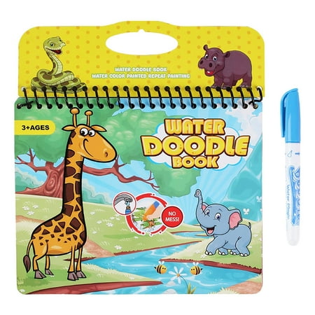 XIAOFFENN Children Repeatable Doodle Watercolor Painting Book With Pen Toy Set Kids Learning Early Education Drawing Toy Gift Warehouse Sale Clearance