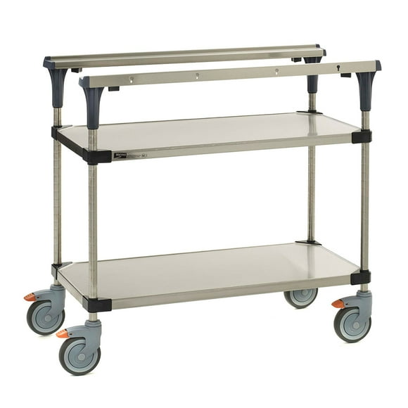 Metro MS1824-FGFG 2 Level Mobile PrepMate® MultiStation w/ Solid Shelving - 26"L x 19 2/5"W x 39 1/8"H