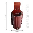 thumbnail image 2 of Hulara Full Grain Buff Leather Beer Holster Small Bottle Holster for Men Cowboy Beer Holder for Travel/Outdoor Beer Bottle Holder Belt Buckle, 2 of 5