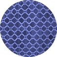 thumbnail image 1 of Ahgly Company Machine Washable Indoor Round Abstract Blue Contemporary Area Rugs, 5' Round, 1 of 4