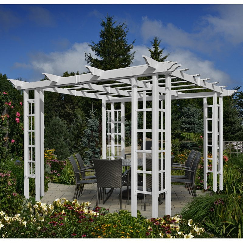 New England Arbors 10 x 10 Trellis Pergola by New England Arbors