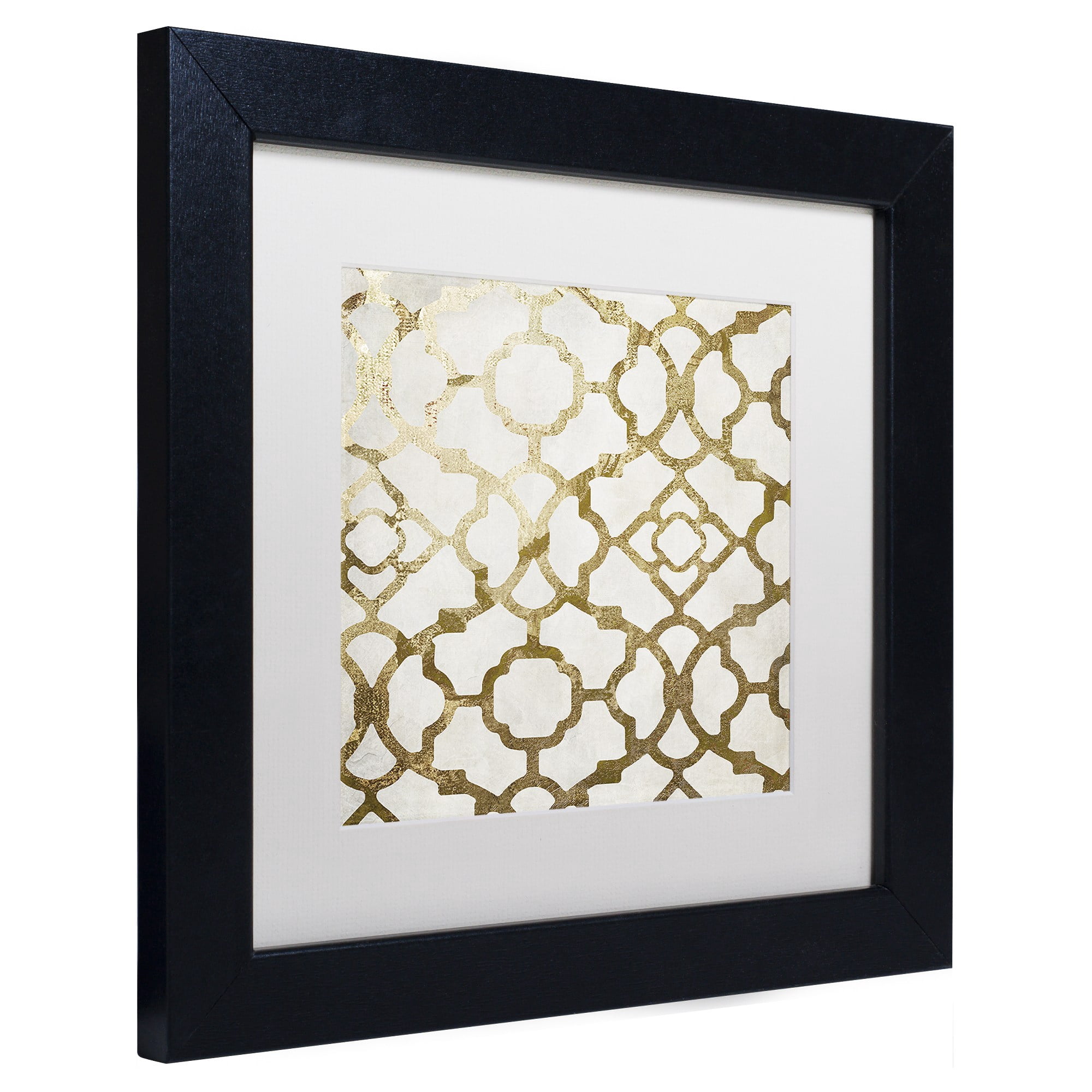 Trademark Fine Art "Moroccan Gold II" Canvas Art by Color Bakery, White Matte, Black Frame