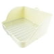 thumbnail image 1 of Caja de arena para conejos - Inodoro para mascotas Jaula de arena para esquinas Caja para orinal Caja rectangular de plástico para animales pequeños - Blanco SM SunniMix Inodoro con bandeja de arena, 1 of 8