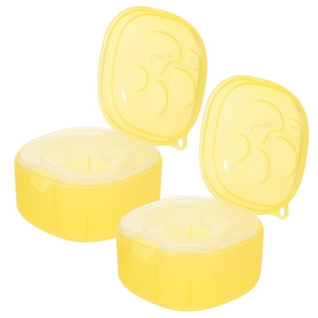 NIAIZEK Travel Pacifier Holder Case Set, 2 Pieces Yellow, PP Material, Portable Baby Pacifier Storage Solution