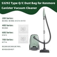 thumbnail image 3 of 53292 Type Q/C Canister Vacuum Bags For Kenmore 200 400 600 700 800 Series Replacement Accessories, 3 of 6