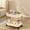 🔥 A_New, variant on kcavykas Multi-Layer Small Rolling Trolley, Beige Plastic, 13.78in–22.44in, Bedroom Bathroom Kitchen Storage Cart, 360° Swivel Wheels, Mobile Snack or Utility Rack, 1 Piece