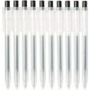 Muji Smooth Gel Ink Ballpoint Pen Knock Type 10-Pieces Set, 0.5 mm Nib Size, Black