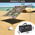 thumbnail image 4 of Portable Beach Tent Sun Shelter With Ground Pegs Water And Wind Resistant Sun Shade Canopy Angle Adjustable Roses Tulips Daffodils, 4 of 7