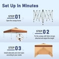 thumbnail image 3 of Summit Living 10' x 10' Pop up Canopy Tent with Sidewalls for Outside, Beige, 3 of 8