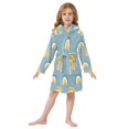thumbnail image 6 of FORMRS Niños Bathrobe Unisex Hooded Robe Soft Plush Pajamas Sleepwear, Size 2-3T, Light Blue Rainbow, 6 of 7