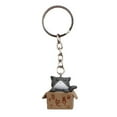 thumbnail image 1 of Cute Carton Cat Keychain Funny Keyring Animal Car Key Holder Handbag Acces/, 1 of 8