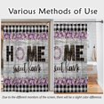 thumbnail image 5 of 72x84 Inch Sweet Home Farmhouse Fabric Shower Curtain Flowers Plaid Checkered Waffle Bathtub Curtain Rustic Wooden Plank Long Shower Curtains for Kids Bathroom Decor Waterproof with Hooks, 5 of 6
