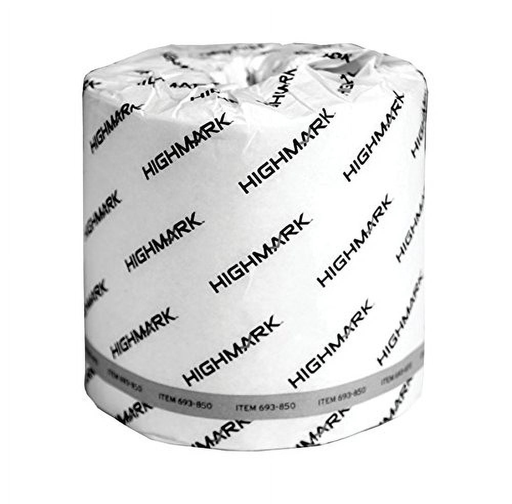Highmark® 2-Ply Bathroom Tissue, 100% Recycled, White, 550 Sheets Per Roll, Case Of 40 Rolls