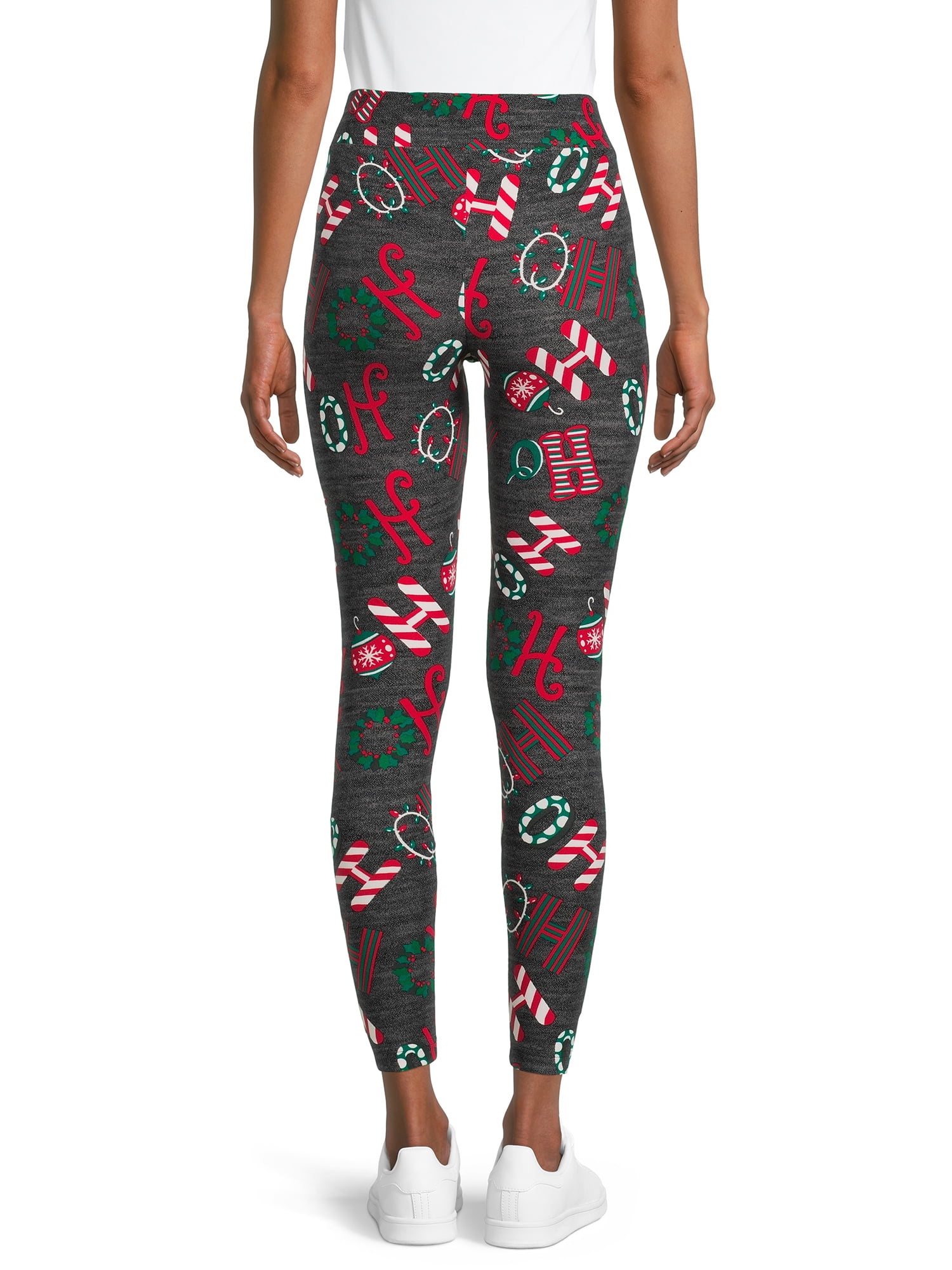 Holiday Time Women s Christmas Leggings 2 Pack Walmart