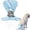 Sky Blue, variant on Reusable Adjustable Washable Cat Nappy Diapers, Anti-Leak Pet Underwear for Female Male Cats in Heat, Urinary Incontinence & Marking Spraying