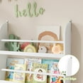 thumbnail image 4 of Homfa 4 Tier Kids Bookshelf, Wall Storage Bookshelf Organizer for Playroom Kids Room, White Finish, 4 of 7