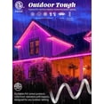 thumbnail image 3 of WYZworks 3312LEDs 300ft LED Outside Rope Lights, Outdoor ETL Certified Waterproof Permanent 360 Degree Light Emitting, Flexible Tube, Connectable, Christmas Palm Tree Exterior Landscape, Pink, 3 of 10