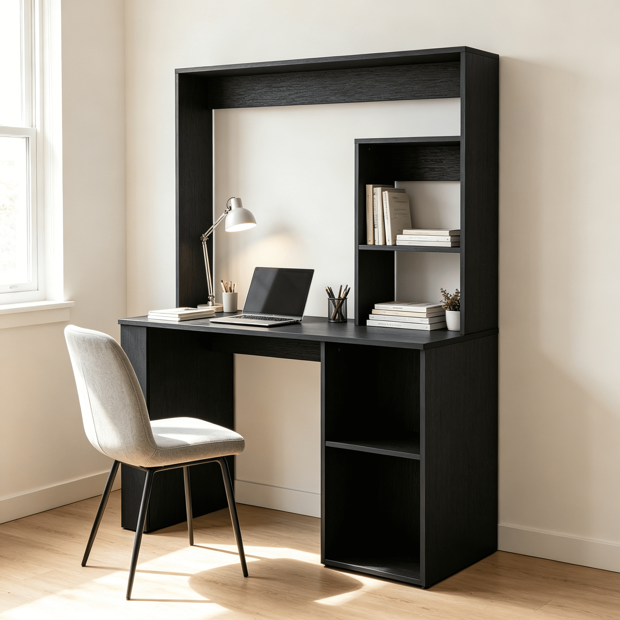 Astoutdoor Maine Desk With Hutch and Shelves