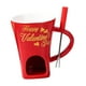 thumbnail image 1 of Chocolate Fondue Taza de Fondue de Chocolate con Tenedor Taza para Derretir Queso y Caramelos Olla Cerámica Apta para Tapas Españolas Picnic Bodas Rojo, 1 of 8